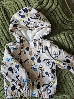 Kids Mickey & Friends Hooded Jacket - Plush Lined Interior.